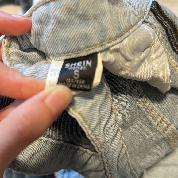 Never worn color block denim shorts.* - Picture 3 of 3